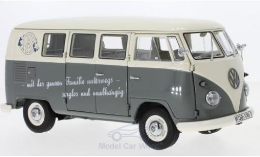 Coche miniatura Volkswagen T1 B 1/18 Schuco b Bus mit Slogan: mit der ganzen Familien unterwegs-sorglos und unabhängig Volkswagen T1 B 1/18 Schuco b Bus mit Slogan: mit der ganzen Familien unterwegs-sorglos und unabhängig coche miniatura