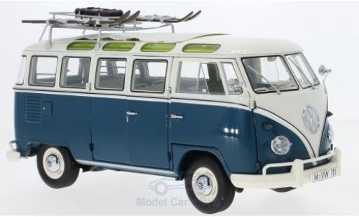 Coche miniatura Volkswagen T1 B 1/18 Schuco b Samba Bus azul/beige Wintersport Wintersport mit Dachgepäckträger Volkswagen T1 B 1/18 Schuco b Samba Bus azul/beige Wintersport Wintersport mit Dachgepäckträger coche miniatura