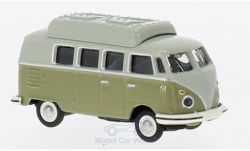 Coche miniatura Volkswagen T1 A 1/87 Schuco c Camper verde/gris Volkswagen T1 A 1/87 Schuco c Camper verde/gris coche miniatura