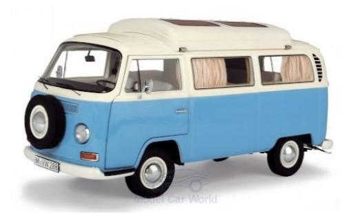 Coche miniatura Volkswagen T2 1/18 Schuco a Campingbus azul/blanco Volkswagen T2 1/18 Schuco a Campingbus azul/blanco coche miniatura