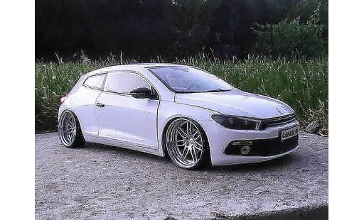 Volkswagen Scirocco R 1/18 Norev 3 blanco jantes 19 pouces coche miniatura