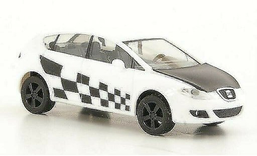 Seat Leon Showcar 1/87 Herpa blanco/matenegro coche miniatura