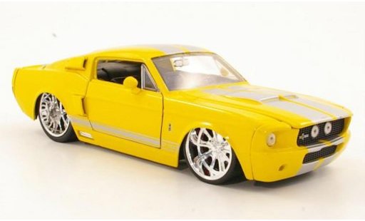 Shelby GT 500 1967 1/24 Jada Toys amarillo/gris coche miniatura