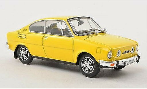 Skoda 110 R 1/43 Abrex amarillo coche miniatura