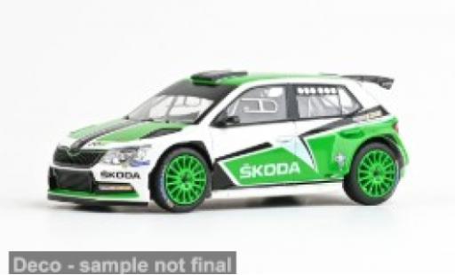Skoda Fabia 1/43 Abrex III R5 weiss/gr&uuml;n 2015 1:43 coche miniatura