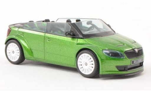 Skoda Fabia Concept Car 1/43 Abrex 2000 verde con blancoen Felgen coche miniatura