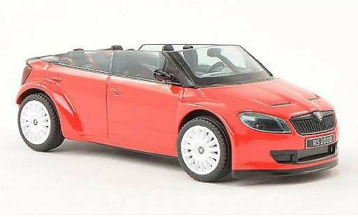 Skoda Fabia Concept Car 1/43 Abrex 2000 rojo con blancoen Felgen coche miniatura