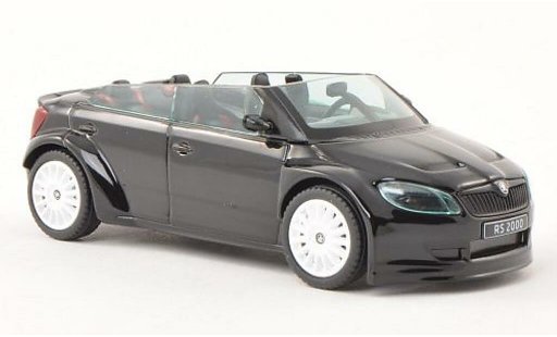 Skoda Fabia Concept Car 1/43 Abrex 2000 negro con blancoen Felgen coche miniatura