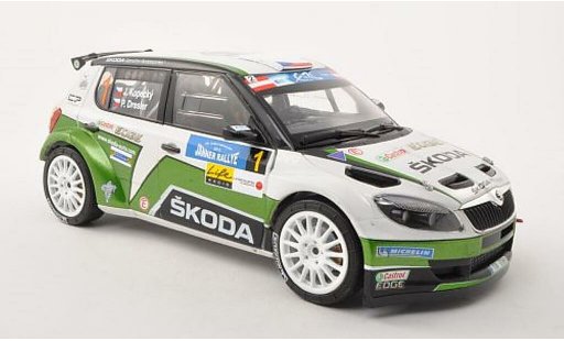 Skoda Fabia S2000 1/18 Abrex No.1 Janner Rally 2013 /P.Dresler coche miniatura