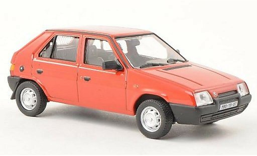 Skoda Favorit 136L 1/43 Abrex 136 L rojo 1987 coche miniatura