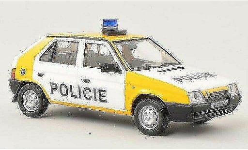 Skoda Favorit Livree Officielle 1/43 Abrex Policie (Tschechische Polic&iacute;a) 1987 coche miniatura