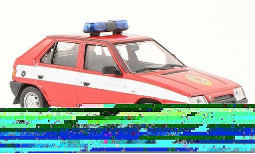 Skoda Favorit Livree Officielle 1/43 Abrex (Tschechische Bomberos) 1987 coche miniatura