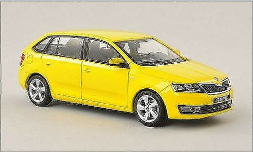 Skoda Rapid Spaceback ACE 1/43 Abrex Spaceback amarillo 2013 coche miniatura