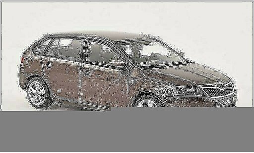 Skoda Rapid Spaceback ACE 1/43 Abrex Spaceback metalico marron 2013 coche miniatura