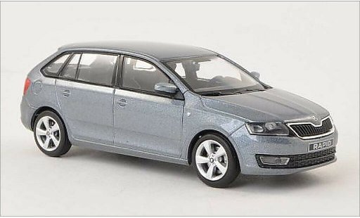 Skoda Rapid Spaceback ACE 1/43 Abrex Spaceback metalico gris 2013 coche miniatura