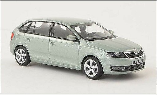Skoda Rapid Spaceback ACE 1/43 Abrex Spaceback metalico verde 2013 coche miniatura