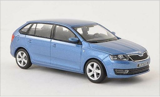 Skoda Rapid Spaceback ACE 1/43 Abrex Spaceback metalico azul 2013 coche miniatura