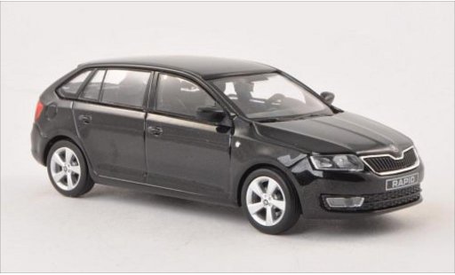 Skoda Rapid Spaceback ACE 1/43 Abrex Spaceback metalico negro 2013 coche miniatura