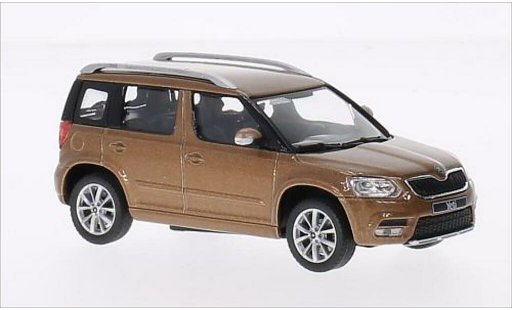 Skoda Yeti Base 1/43 Abrex metalico marron 2013 coche miniatura