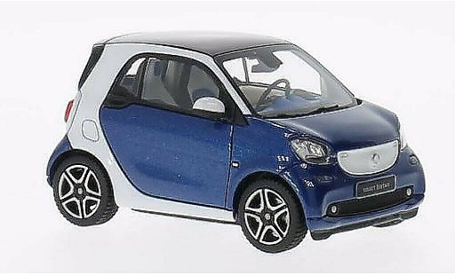 Smart ForTwo Coupe 1/43 Norev blanco/azul 2014 coche miniatura