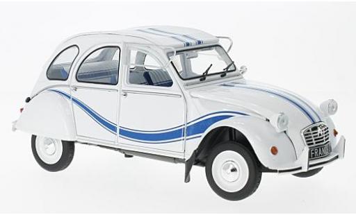 Coche miniatura Citroen 2CV 1/18 Solido 6 France 3 blanco/azul 1983 Citroen 2CV 1/18 Solido 6 France 3 blanco/azul 1983 coche miniatura