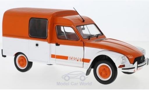 Coche miniatura Citroen Acadiane 1/18 Solido Acaspot naranja/beige 1984 Citroen Acadiane 1/18 Solido Acaspot naranja/beige 1984 coche miniatura