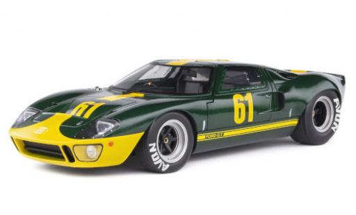 Coche miniatura Ford GT40 1/18 Solido MkI metalico verde/amarillo RHD No.61 1966 Ford GT40 1/18 Solido MkI metalico verde/amarillo RHD No.61 1966 coche miniatura