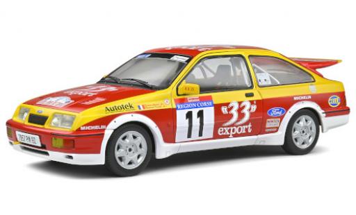 Coche miniatura Ford Sierra 1/18 Solido RS Cosworth No.11 France 33 Export Rallye WM Rallye Tour de Corse 1987 D.Auriol/B.Occelli Ford Sierra 1/18 Solido RS Cosworth No.11 France 33 Export Rallye WM Rallye Tour de Corse 1987 D.Auriol/B.Occelli coche miniatura