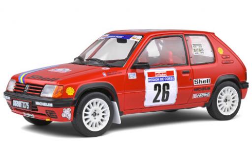 Coche miniatura Peugeot 205 1/18 Solido Rallye PTS No.26 Talbot Sport Rallye WM Rallye Tour de Corse 1990 H.Devin/F.Viste Peugeot 205 1/18 Solido Rallye PTS No.26 Talbot Sport Rallye WM Rallye Tour de Corse 1990 H.Devin/F.Viste coche miniatura