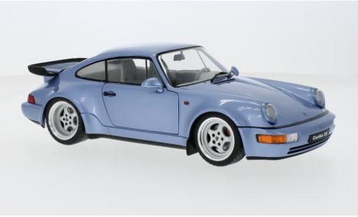 Porsche 964 Turbo 1/18 Solido 911  metallise blau 1990 1:18 coche miniatura