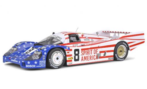 Coche miniatura Porsche 956 1986 1/18 Solido LH RHD No.8 Joest Racing Spirit of America 24h Le Mans 1986 G.Follmer/J.Morton/K.Miller Porsche 956 1986 1/18 Solido LH RHD No.8 Joest Racing Spirit of America 24h Le Mans 1986 G.Follmer/J.Morton/K.Miller coche miniatura