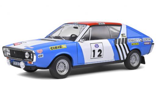 Coche miniatura Renault 17 1/18 Solido Gordini No.12 Rallye WM Rallye Press on Regardless 1974 J-L.Therier/C.Delferier Renault 17 1/18 Solido Gordini No.12 Rallye WM Rallye Press on Regardless 1974 J-L.Therier/C.Delferier coche miniatura