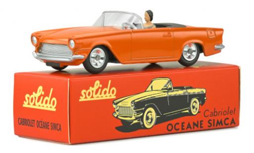 Simca Oceane 1/43 Solido naranja avec figurine coche miniatura