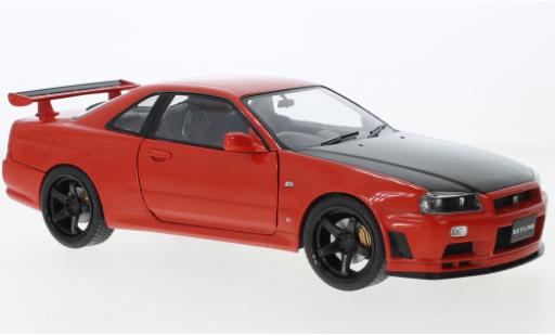 Coche miniatura Nissan Skyline 1/18 Solido GT-R (R34) rouge/negro RHD 1999 Nissan Skyline 1/18 Solido GT-R (R34) rouge/negro RHD 1999 coche miniatura