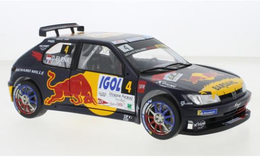 Peugeot 306 1/18 Solido Maxi No.4 Red Bull Rally du Mont Blanc 2021 coche miniatura