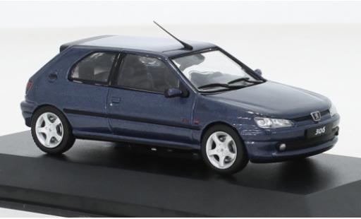 Coche miniatura Peugeot 306 1/43 Solido S16 metallise azul 1998 Peugeot 306 1/43 Solido S16 metallise azul 1998 coche miniatura