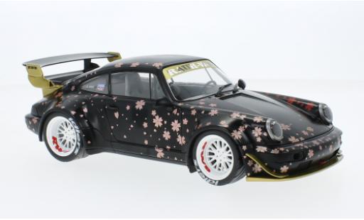 Porsche 964 RWB 1/18 Solido 911  matte noir/Décorer Aoki 2021 coche miniatura