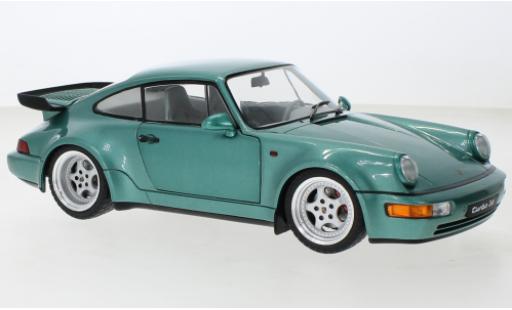 Porsche 964 Turbo 1/18 Solido 911  metallise verde 1991 coche miniatura