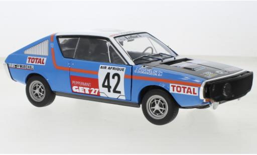 Renault 17 1/18 Solido No.42 Rally Abidjan - Nice 1976 coche miniatura