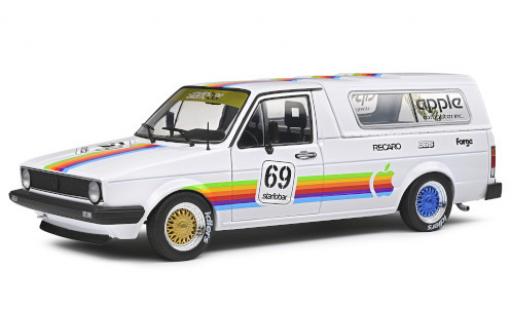 Volkswagen Caddy 1/18 Solido MkI Custom blanco/Dekor Apple Computer 1982 No.69 935 K3 Tribute coche miniatura
