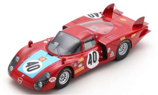 Coche miniatura Alfa Romeo 33 1/18 Spark /2 No.40 24h Le Mans 1968 M.Casoni/G.Biscaldi Alfa Romeo 33 1/18 Spark /2 No.40 24h Le Mans 1968 M.Casoni/G.Biscaldi coche miniatura