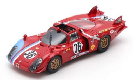 Coche miniatura Alfa Romeo T33 1/43 Spark /2 No.36 24h Le Mans 1969 T.Pilette/R.Slotemaker Alfa Romeo T33 1/43 Spark /2 No.36 24h Le Mans 1969 T.Pilette/R.Slotemaker coche miniatura