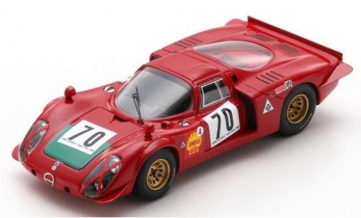 Coche miniatura Alfa Romeo T33 1/43 Spark Tipo 33/2 No.70 Autodelta Ronde Cevenole 1969 I.Giunti Alfa Romeo T33 1/43 Spark Tipo 33/2 No.70 Autodelta Ronde Cevenole 1969 I.Giunti coche miniatura
