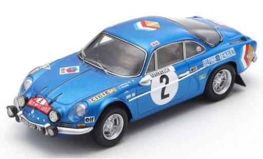 Alpine A110 1/43 Spark No.2 Renault Rallye Monte Carlo 1971 J.P.Nicolas/C.Roure coche miniatura