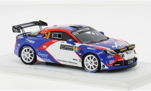 Coche miniatura Alpine A110 1/43 Spark Rally RGT No.58 CHL Sport Auto Rallye WM Rallye Monte Carlo 2024 1:43 Alpine A110 1/43 Spark Rally RGT No.58 CHL Sport Auto Rallye WM Rallye Monte Carlo 2024 1:43 coche miniatura