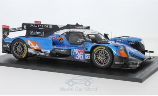 Alpine A470 1/18 Spark - Gibson No.36 Signatech- Matmut 24h Le Mans 2018 N.Lapierre/A.Negrao/P.Thiriet coche miniatura