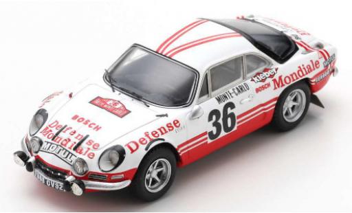 Alpine A110 1/43 Spark Renault 1600 S No.36 Defense Mondiale Rally Monte Carlo 1973 B.Wollek/P.Thimonier coche miniatura