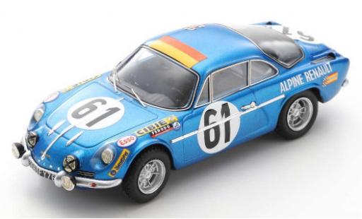 Coche miniatura Alpine A110 1/43 Spark Renault No.61 24h Le Mans 1968 M.Nusbaumer/J.Bourdon Alpine A110 1/43 Spark Renault No.61 24h Le Mans 1968 M.Nusbaumer/J.Bourdon coche miniatura
