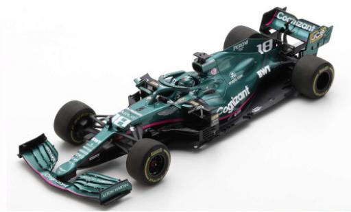 Aston Martin AMR2 1/43 Spark 1 No.18 Cognizant F1 Team Cognizant Formel 1 GP Bahrain 2021 L.Stroll coche miniatura