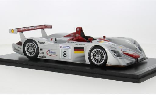 Coche miniatura Audi R8 1/18 Spark No.8 24h Le Mans 2000 1:18 Audi R8 1/18 Spark No.8 24h Le Mans 2000 1:18 coche miniatura